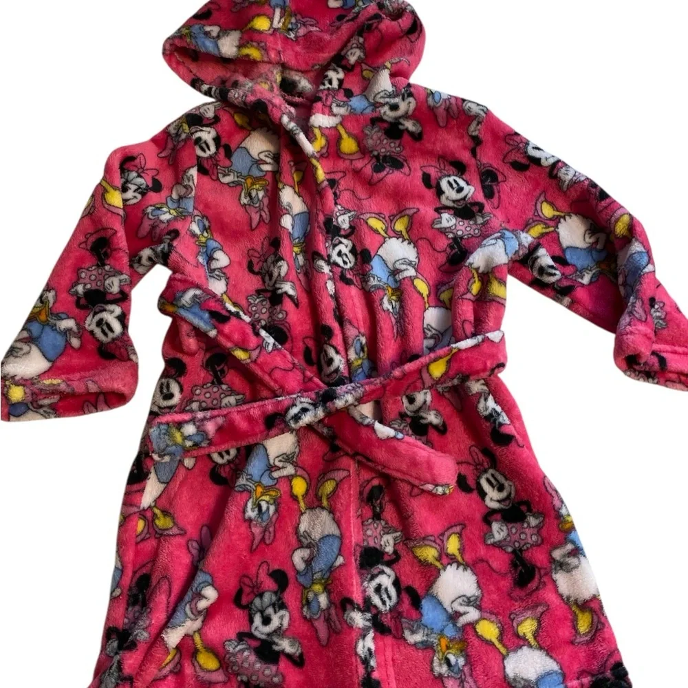 Disney jr Kids Pink Disney Characters  Robe size  4